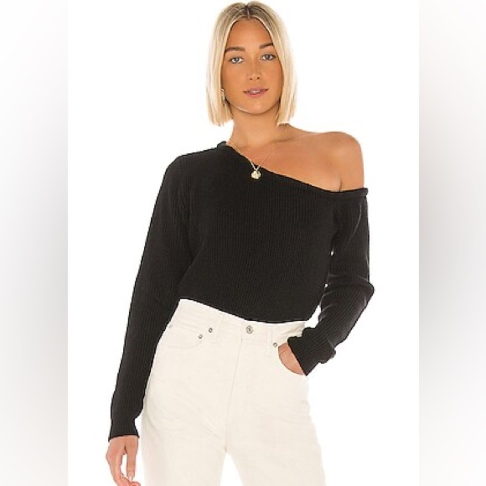 Ravie One Shoulder Sweater in Black
SUPERDOWN